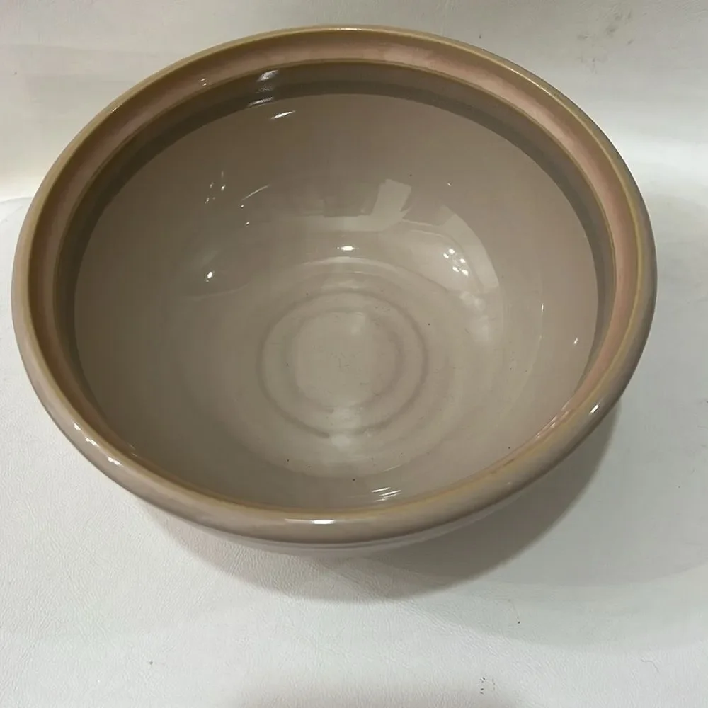 Noritaki Stoneware Sunset Mesa Cream Tan Serveing Bowl 7 3/4 In Round 3 5/8 Tall